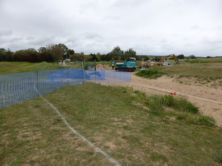 Flood defence work at the golf course - June 2014. Photo- Tony Foster