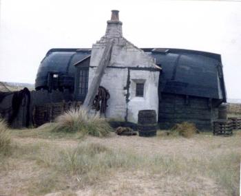 Peggotty's Cottage on the beach at Holme-next-the-Sea 1988 - Photo Wendy Long