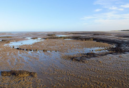 Seahenge II, Holme-next-the-Sea beach. Photo by Vince Matthews - December 2022